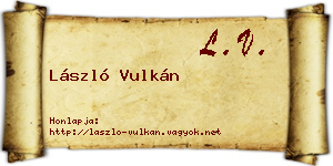 László Vulkán névjegykártya
